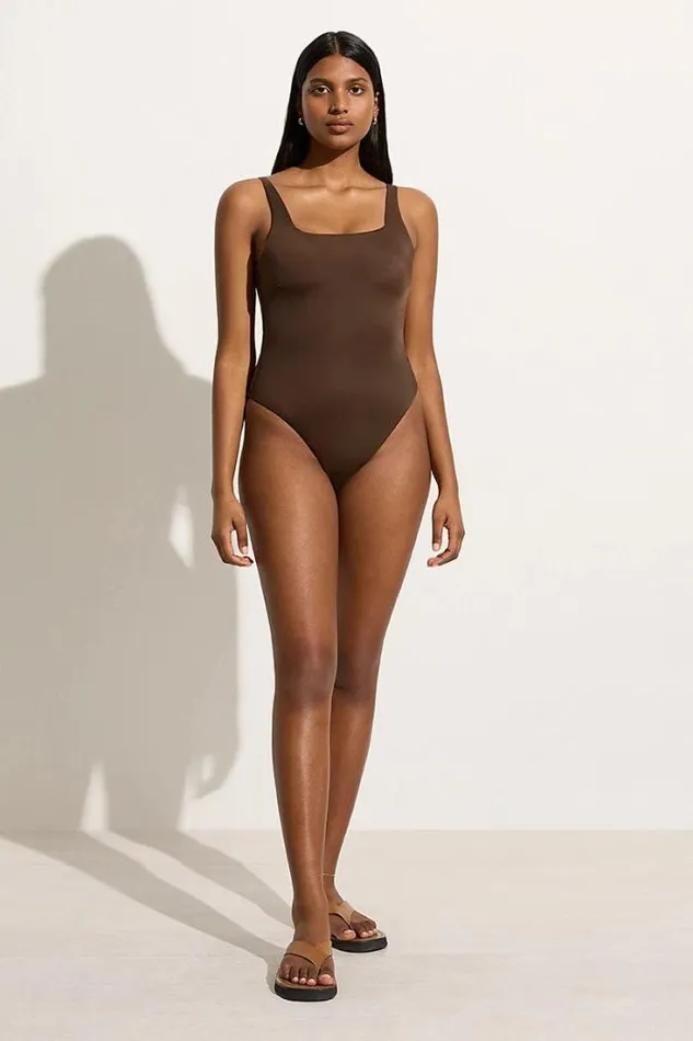 Women Faithfull The Brand Swim Do Rei One Piece Coffee