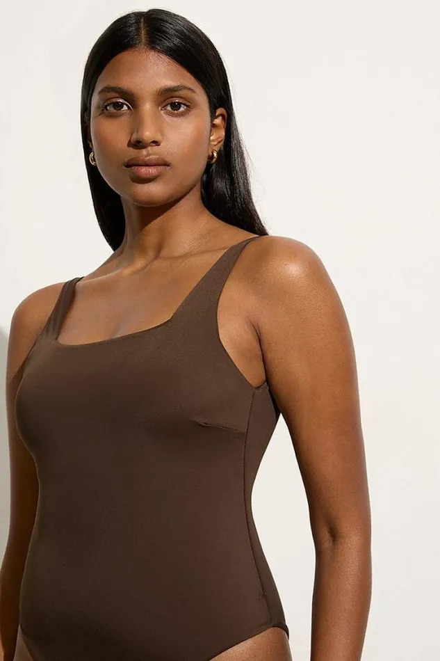 Women Faithfull The Brand Swim Do Rei One Piece Coffee