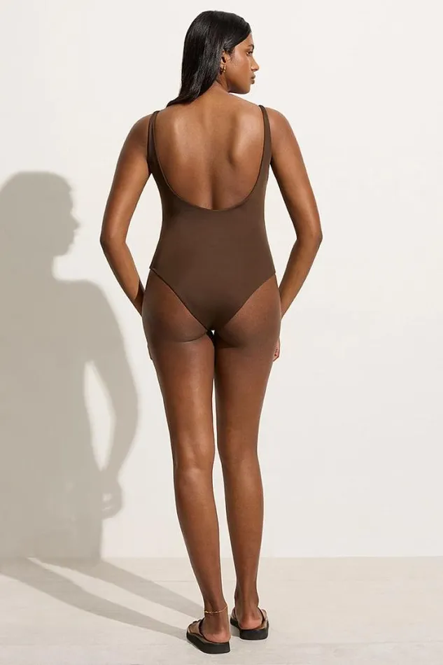 Women Faithfull The Brand Swim Do Rei One Piece Coffee