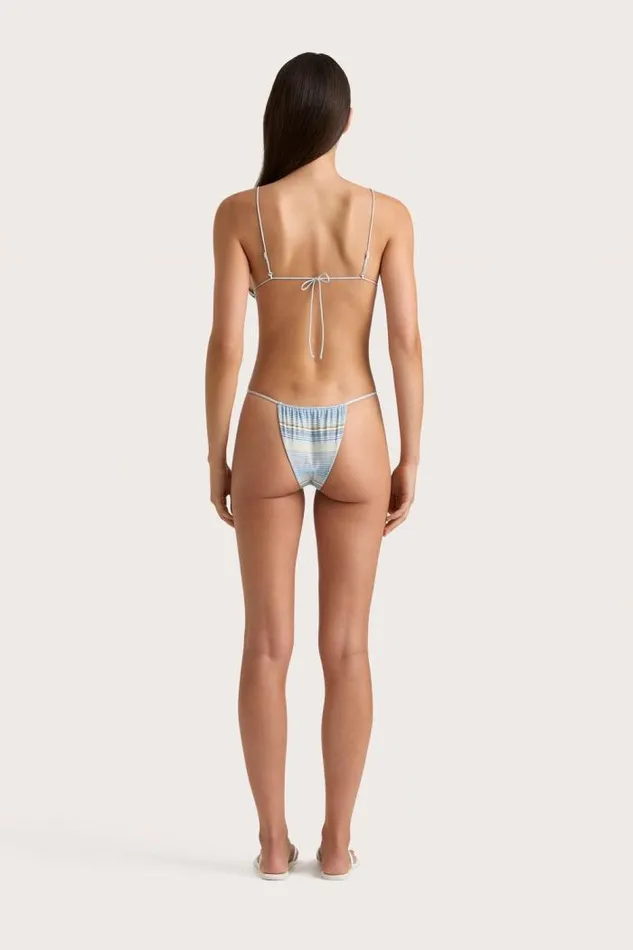 Women Faithfull The Brand Swim Elea Bikini Top Futura Stripe Sky Blue