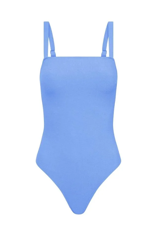 Women Faithfull The Brand Swim Marilena One Piece Sicilian Blue Towelling 8211 Final Sale