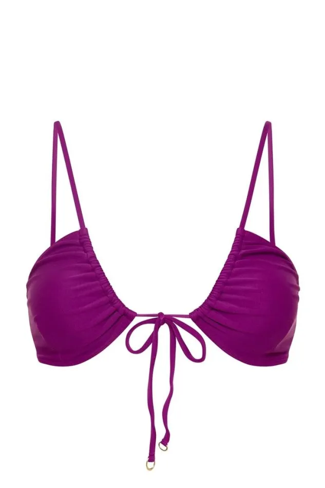 Women Faithfull The Brand Swim Shae Bikini Top Sangria 8211 Final Sale
