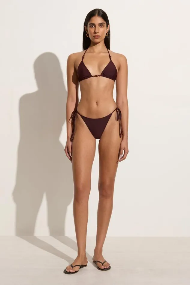 Women Faithfull The Brand Swim Uma Bikini Top Soil