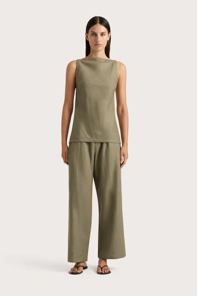 Women Faithfull The Brand Tops Antibes Top Khaki