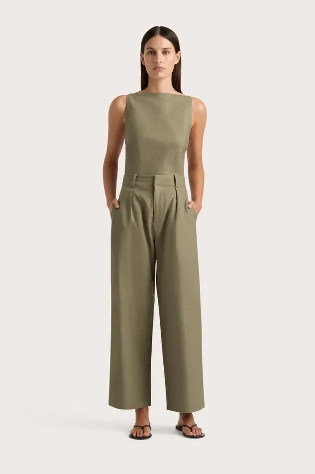 Women Faithfull The Brand Tops Antibes Top Khaki