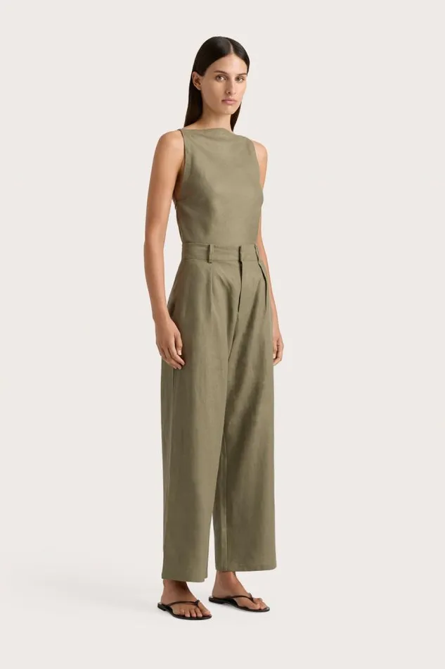 Women Faithfull The Brand Tops Antibes Top Khaki