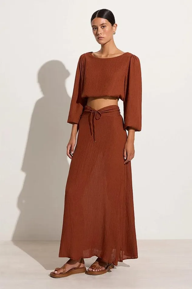 Women Faithfull The Brand Tops Artista Top Cinnamon 8211 Final Sale