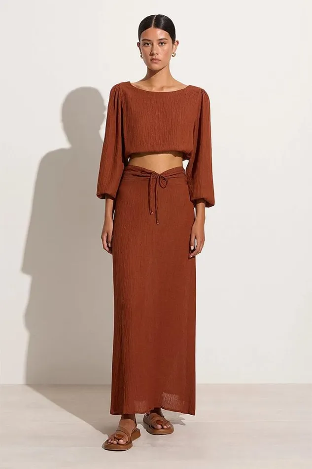 Women Faithfull The Brand Tops Artista Top Cinnamon 8211 Final Sale