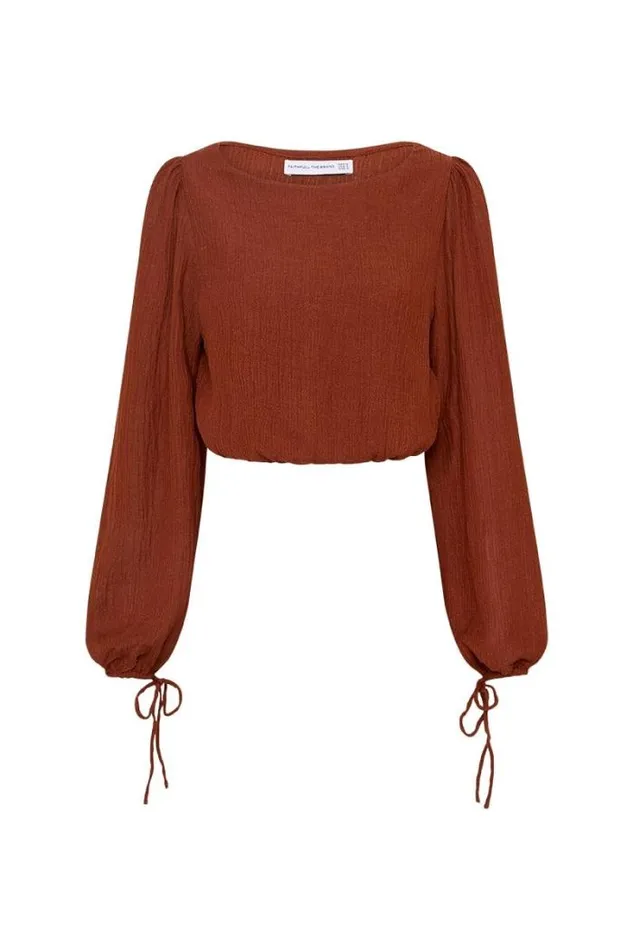 Women Faithfull The Brand Tops Artista Top Cinnamon 8211 Final Sale