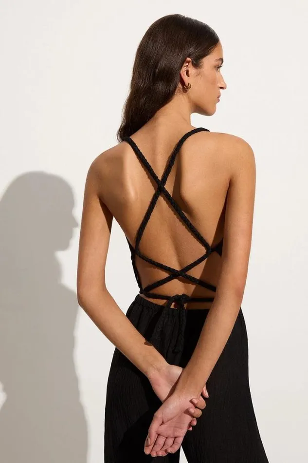 Women Faithfull The Brand Tops Dione Top Black