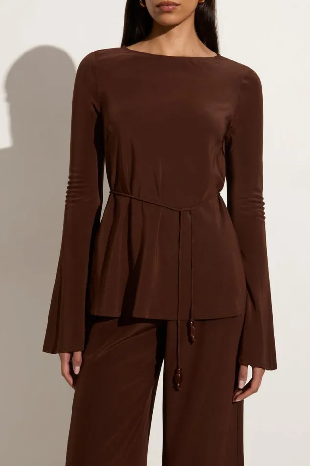 Women Faithfull The Brand Tops Pian Tunic Top Cioccolato
