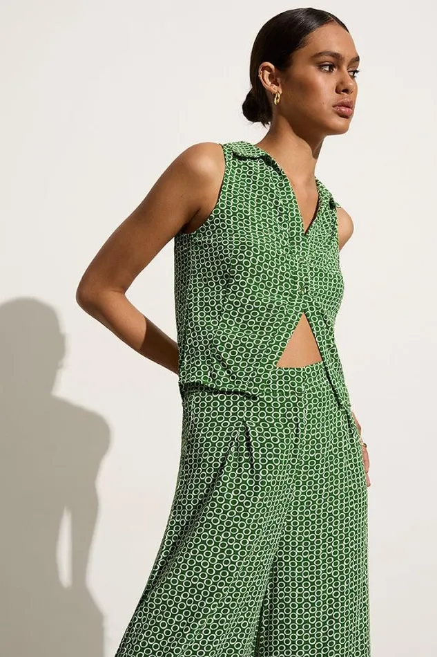 Women Faithfull The Brand Tops Vivi Top Azulejo