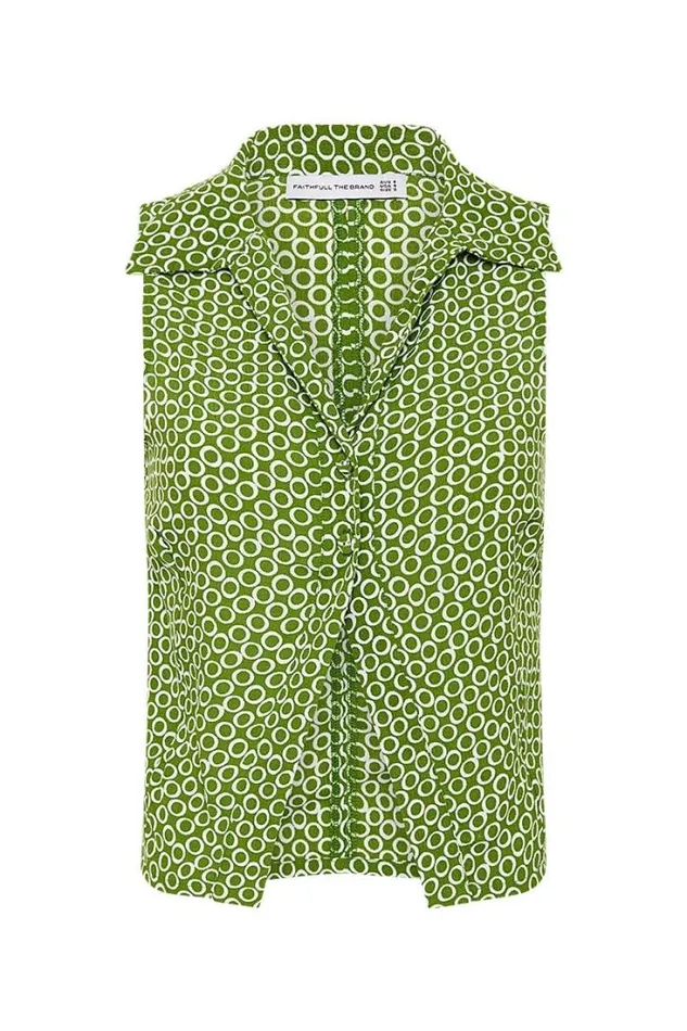 Women Faithfull The Brand Tops Vivi Top Azulejo