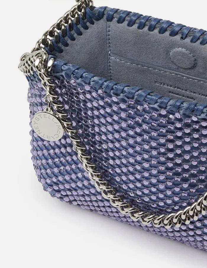 Women Falabella Crystal Tiny Tote Bag Lavender Blue Stella McCartney Mini Bags And Clutches Women Falabella Crystal Tiny Tote Bag Lavender Blue Stella McCartney Mini Bags And Clutches