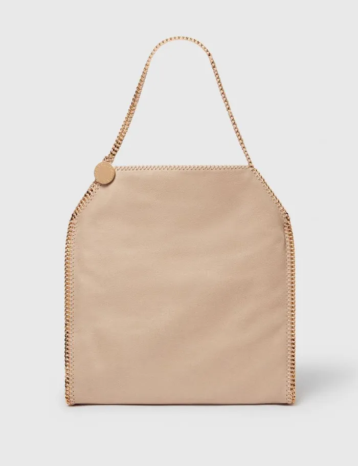 Women Falabella Large Shoulder Tote Bag Buttercream Stella McCartney Iconic Falabella