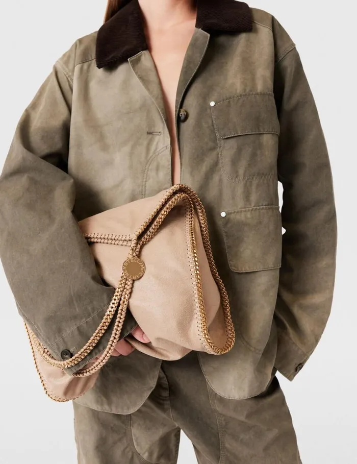 Women Falabella Large Shoulder Tote Bag Buttercream Stella McCartney Iconic Falabella Women Falabella Large Shoulder Tote Bag Buttercream Stella McCartney Iconic Falabella