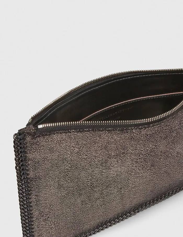 Women Falabella Metallic Zipper Pouch Metallic Stella McCartney Shoulder Bags