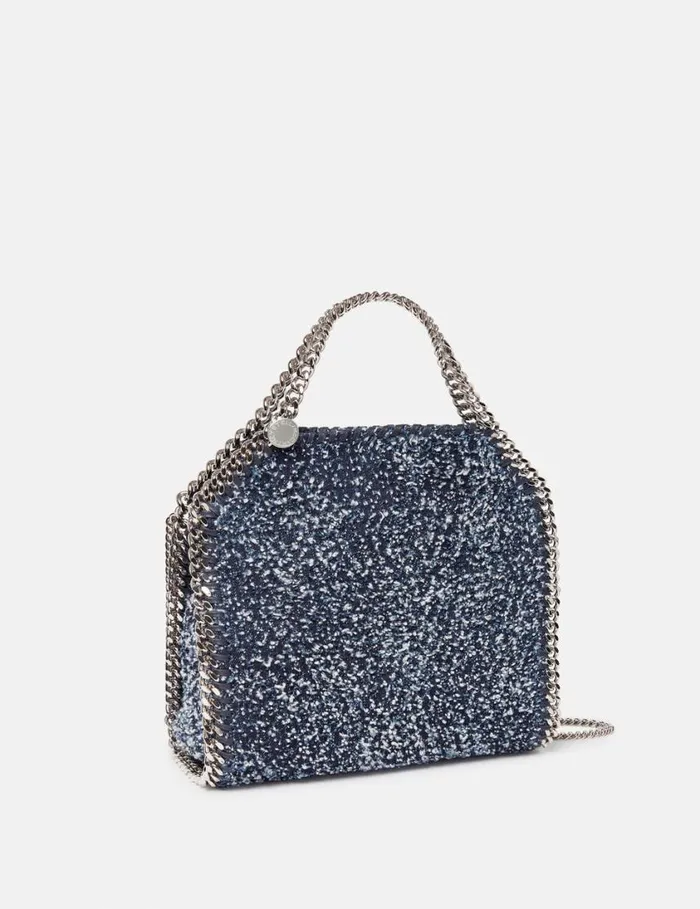 Women Falabella Mini Boucl Tote Bag Speckled Blue Stella McCartney Mini Bags And Clutches Women Falabella Mini Boucl Tote Bag Speckled Blue Stella McCartney Mini Bags And Clutches