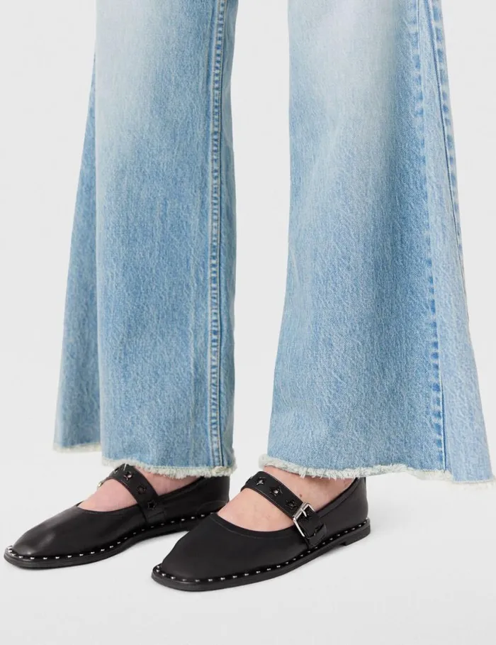 Women Falabella StarStudded Ballet Flats Midnight Black And Pure White Stella McCartney Flats Women Falabella StarStudded Ballet Flats Midnight Black And Pure White Stella McCartney Flats