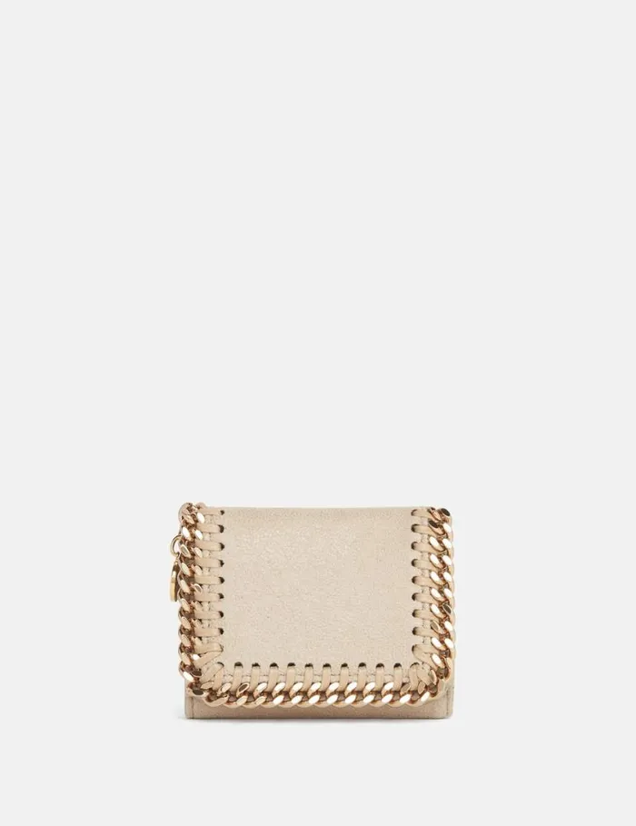Women Falabella TriFold Wallet Clotted Cream Stella McCartney Iconic Falabella