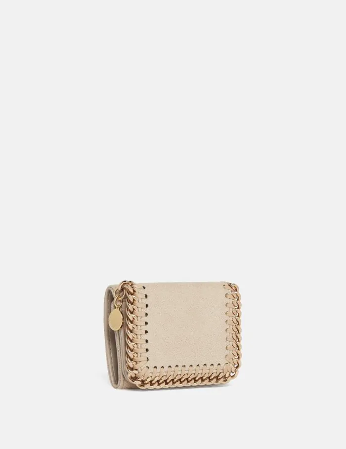 Women Falabella TriFold Wallet Clotted Cream Stella McCartney Iconic Falabella