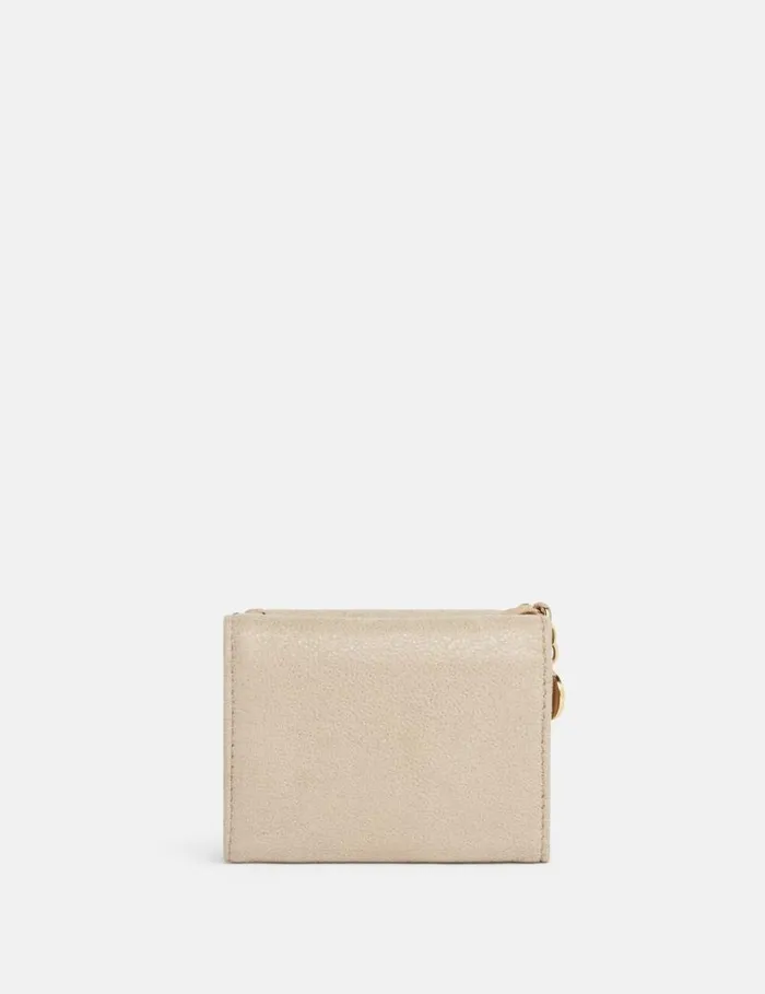 Women Falabella TriFold Wallet Clotted Cream Stella McCartney Iconic Falabella