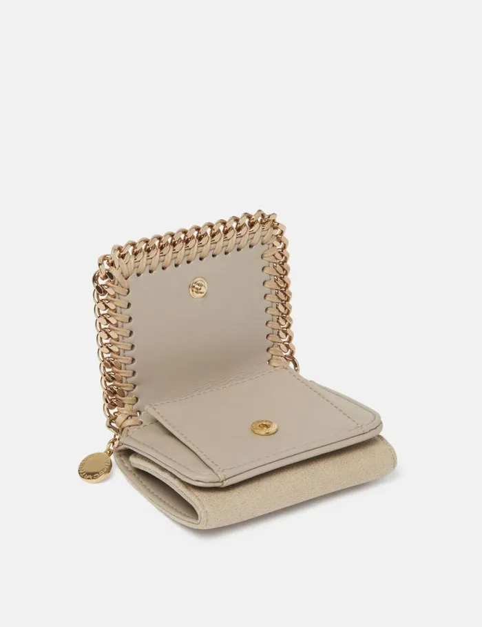 Women Falabella TriFold Wallet Clotted Cream Stella McCartney Iconic Falabella