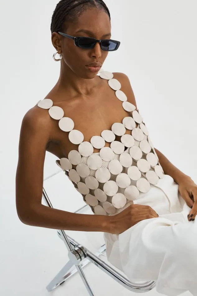 Women FINLEY MultiCircle Top Bone LAMARQUE Tops