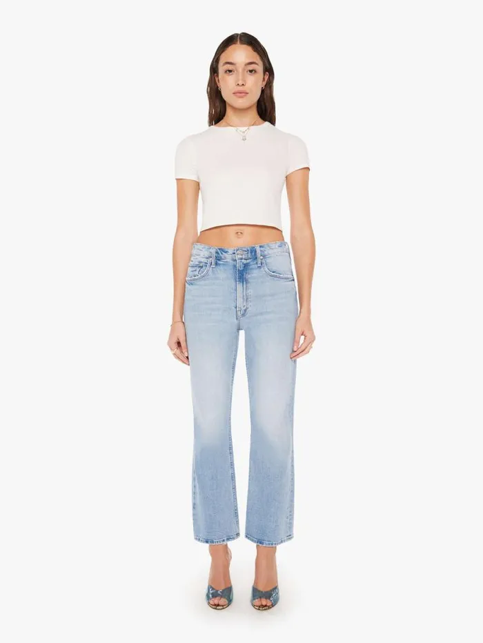 Women Flare Mother Denim The Scooter Ankle Blue lightpastel