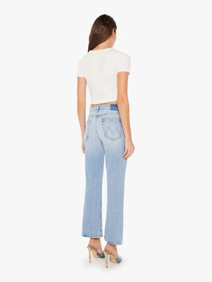 Women Flare Mother Denim The Scooter Ankle Blue lightpastel