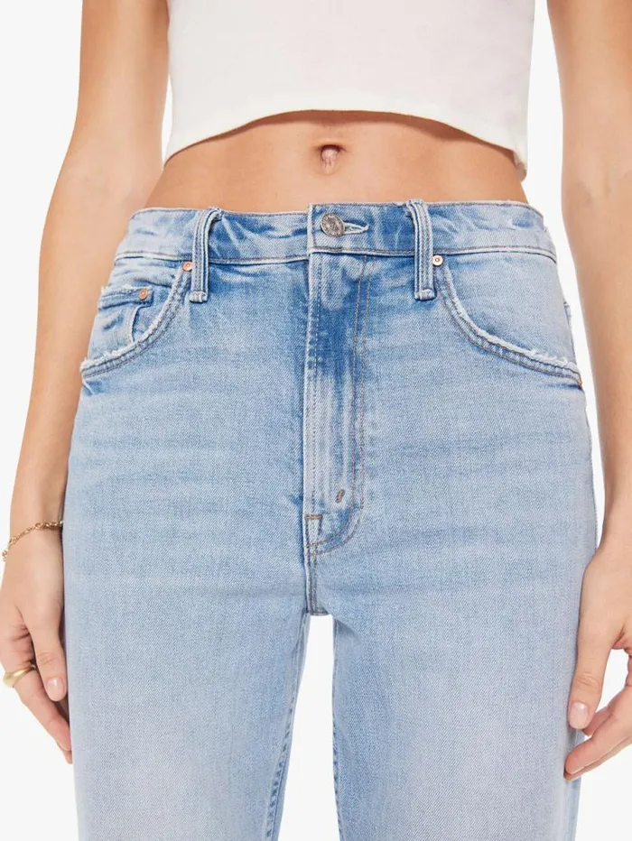 Women Flare Mother Denim The Scooter Ankle Blue lightpastel