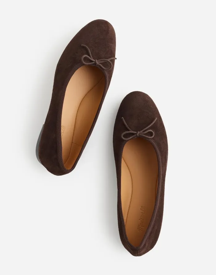 Women Flats and Loafers Madewell The April Ballet Flat Dark Carob