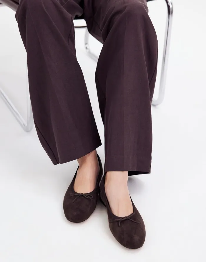 Women Flats and Loafers Madewell The April Ballet Flat Dark Carob