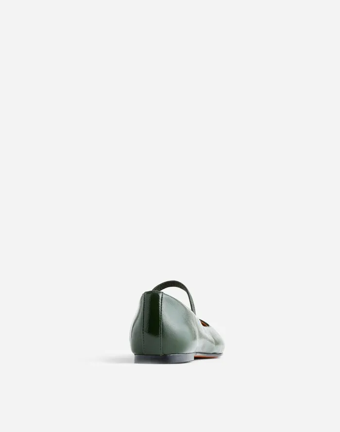Women Flats and Loafers Madewell The Greta Ballet Flat Dark Forest