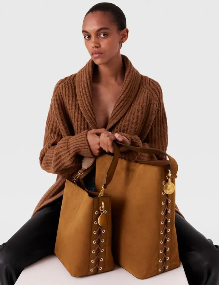 Women Frayme Whipstitch Tote Bag Brandy Stella McCartney Frayme Bag