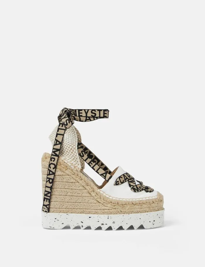 Women Gaia Platform Espadrille Wedges White Stella McCartney Espadrilles