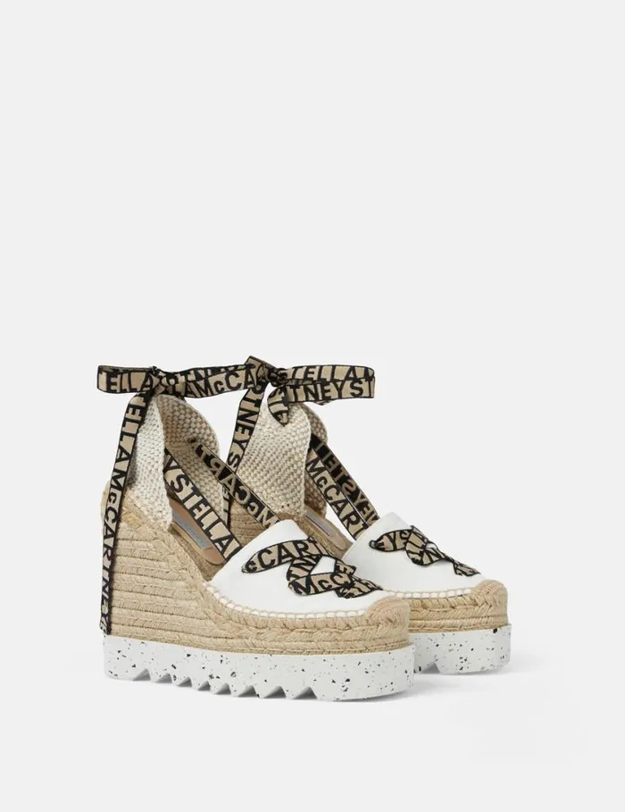 Women Gaia Platform Espadrille Wedges White Stella McCartney Espadrilles