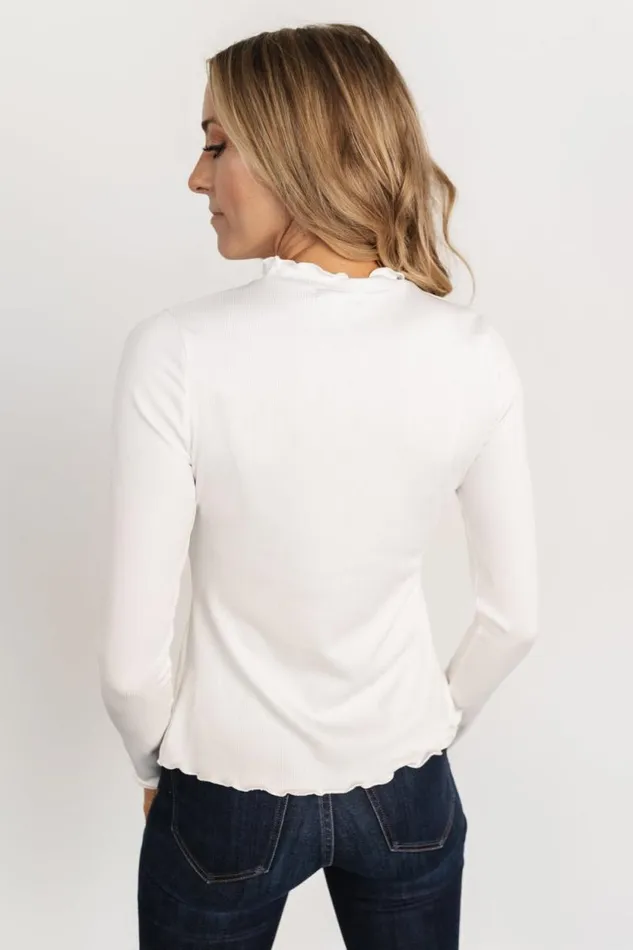 Women Gale Ribbed Top Off White Baltic Born Blouses and Shirts