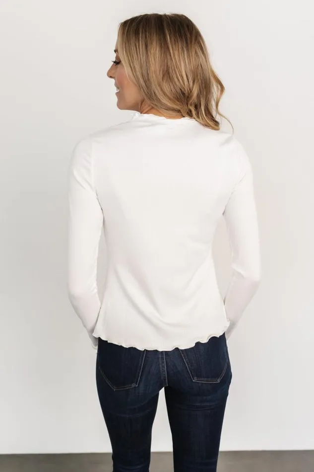 Women Gale Ribbed Top Off White Baltic Born Blouses and Shirts