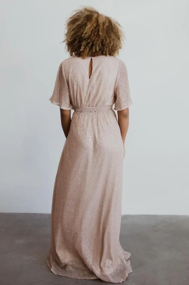 Women Grace Sparkle Gown Champagne Baltic Born Embellished and Sequined