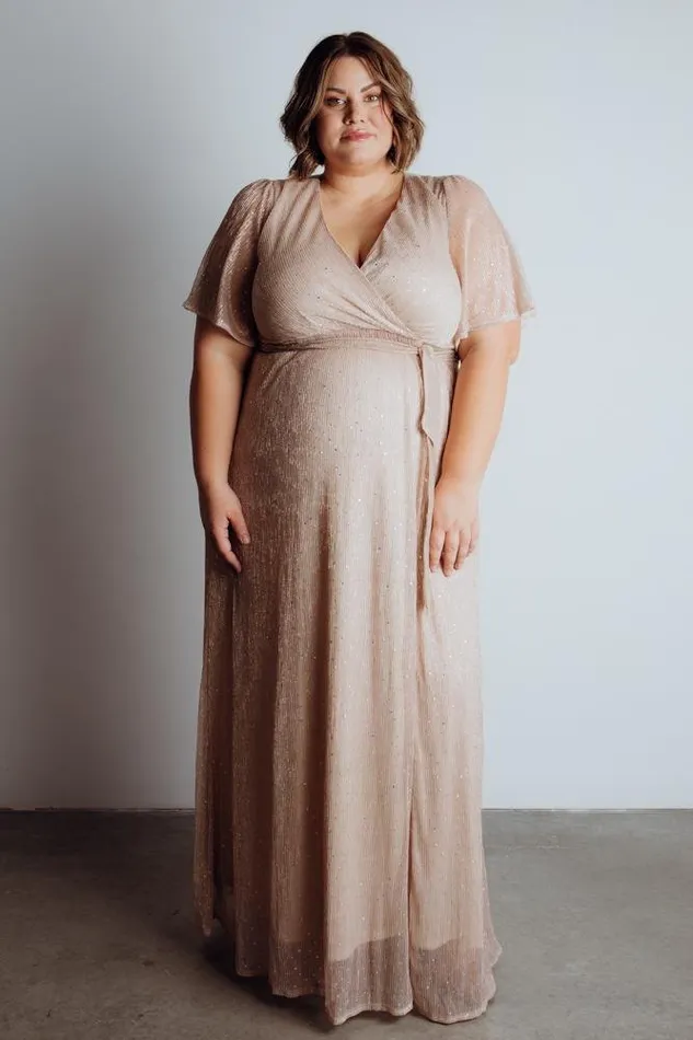 Women Grace Sparkle Gown Champagne Baltic Born Embellished and Sequined