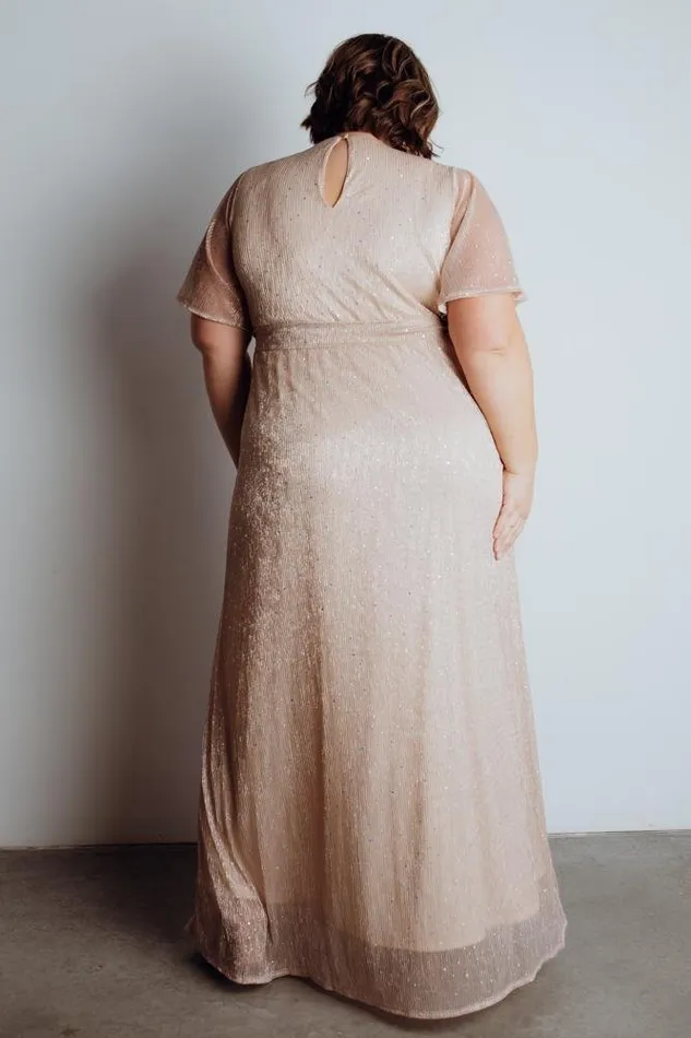 Women Grace Sparkle Gown Champagne Baltic Born Embellished and Sequined