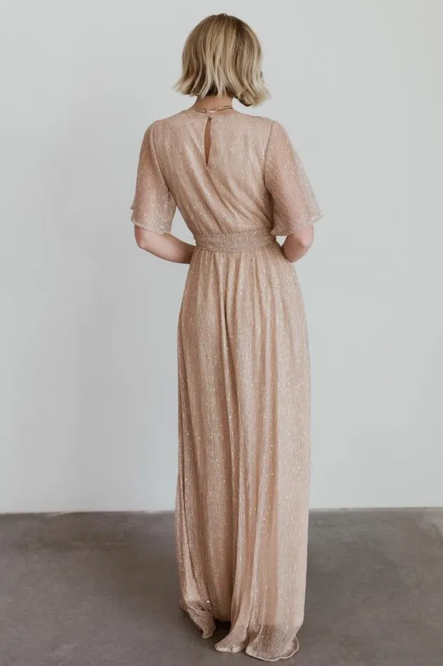Women Grace Sparkle Gown Champagne Baltic Born Embellished and Sequined