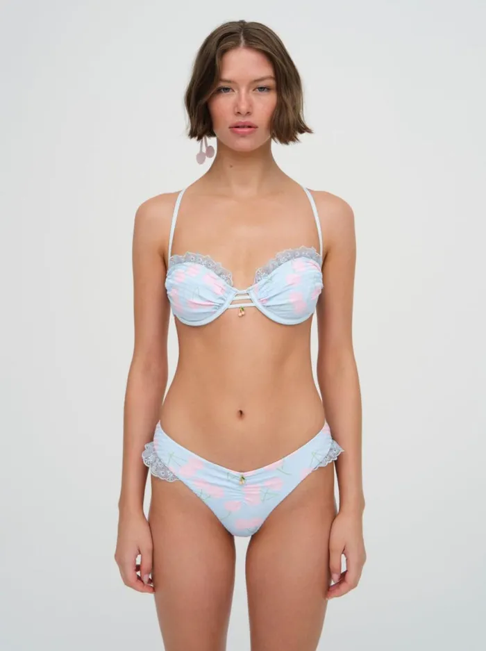 Women Graceanne Ruffle Bikini Bottom Blue For Love and Lemons Swim Women Graceanne Ruffle Bikini Bottom Blue For Love and Lemons Swim