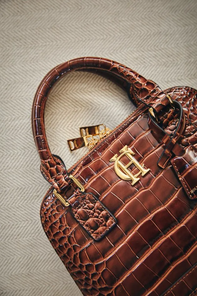 Women Grovesnor Tote Bag Dark Tan Croc Holland Cooper Bags Women Grovesnor Tote Bag Dark Tan Croc Holland Cooper Bags