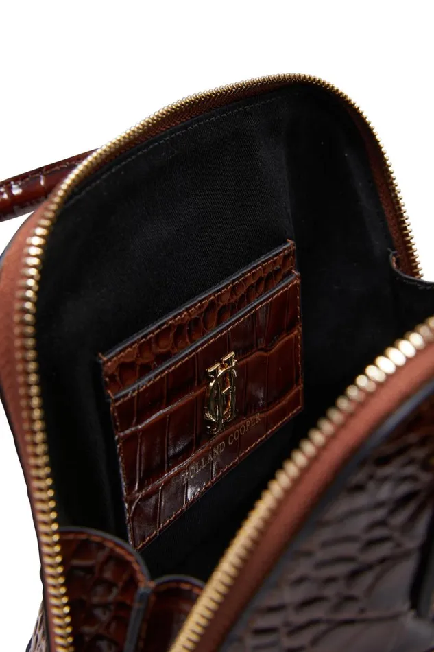 Women Grovesnor Tote Bag Dark Tan Croc Holland Cooper Bags Women Grovesnor Tote Bag Dark Tan Croc Holland Cooper Bags