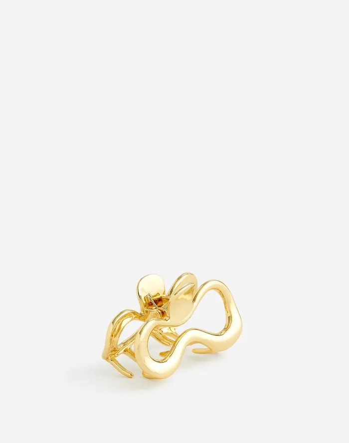 Women Hair Accessories Madewell Large Sculptural Claw Hair Clip Pale Gold