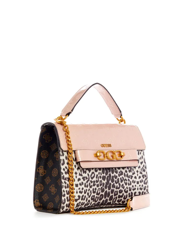 Women Half Flap GUESS Print Leopard Zira Crossbody Bag Women Half Flap GUESS Print Leopard Zira Crossbody Bag