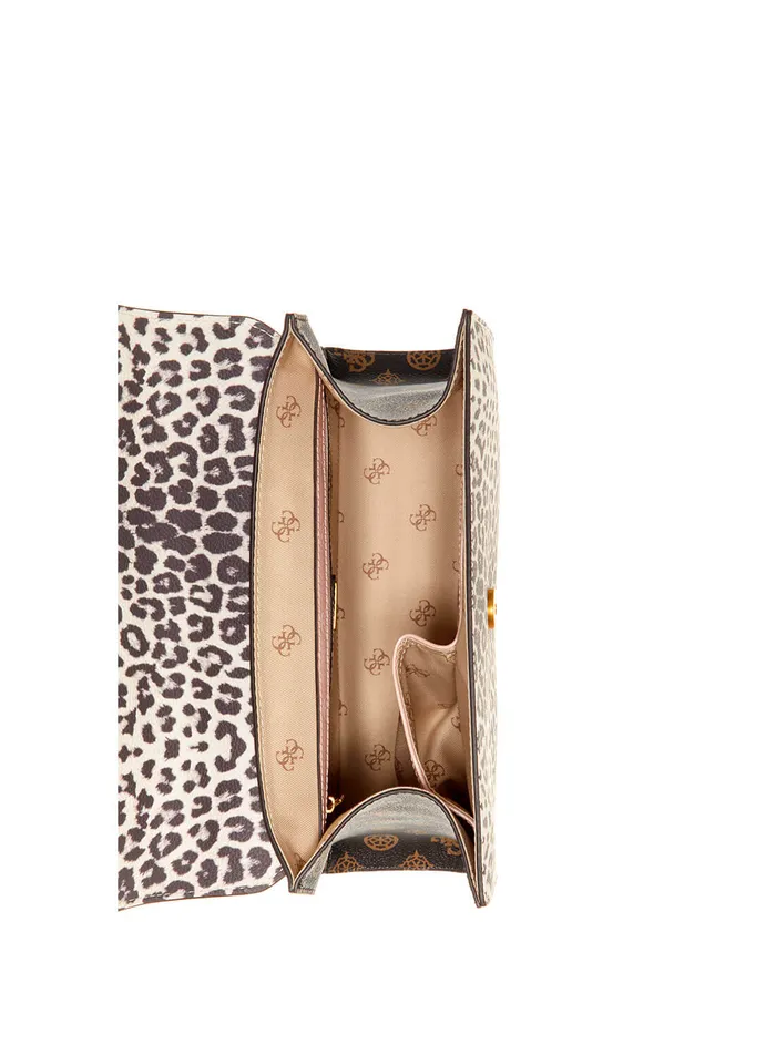 Women Half Flap GUESS Print Leopard Zira Crossbody Bag Women Half Flap GUESS Print Leopard Zira Crossbody Bag