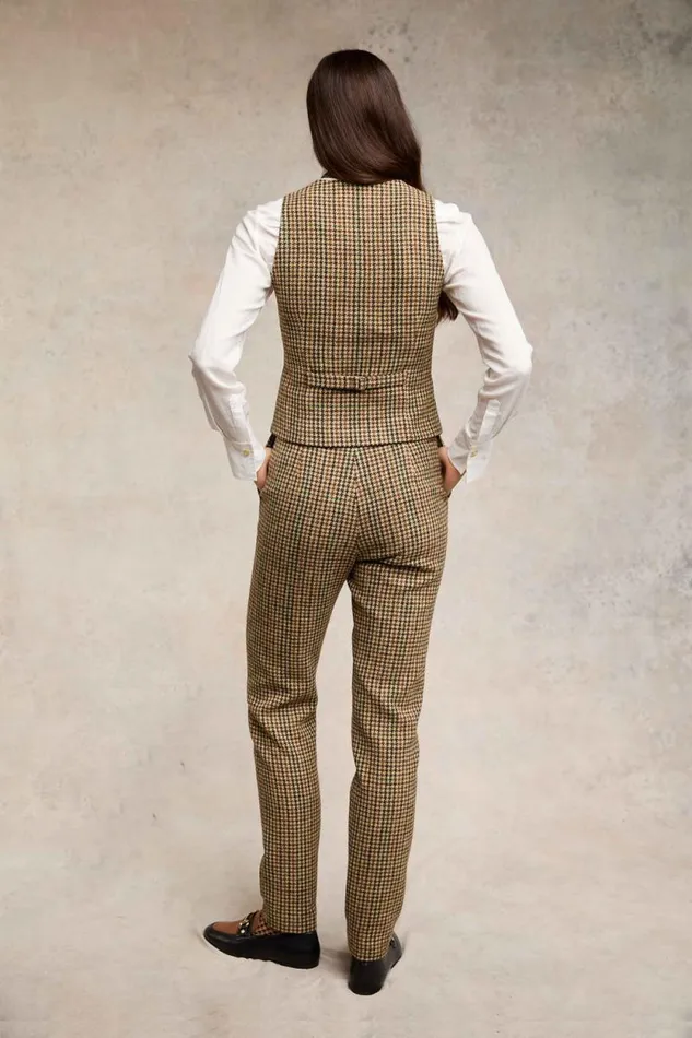 Women Hampton Waistcoat Hailes Green Tweed Holland Cooper Tailoring